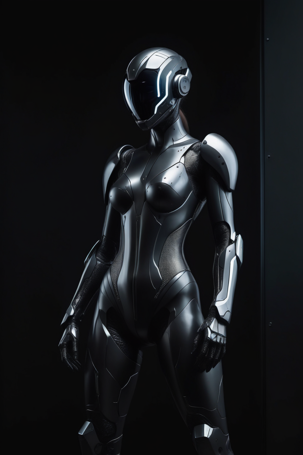 01278-909639371-An ultrarealistic photograph of a minimalist futuristic full body power suit,without lights,made of black mate metal and polymer.png